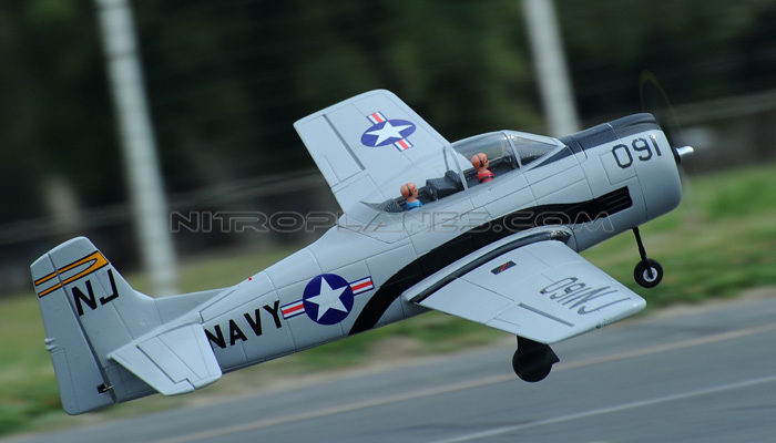Dynam T-28 Trojan 1270mm EPO RC Plane With Retracts PNP Grey