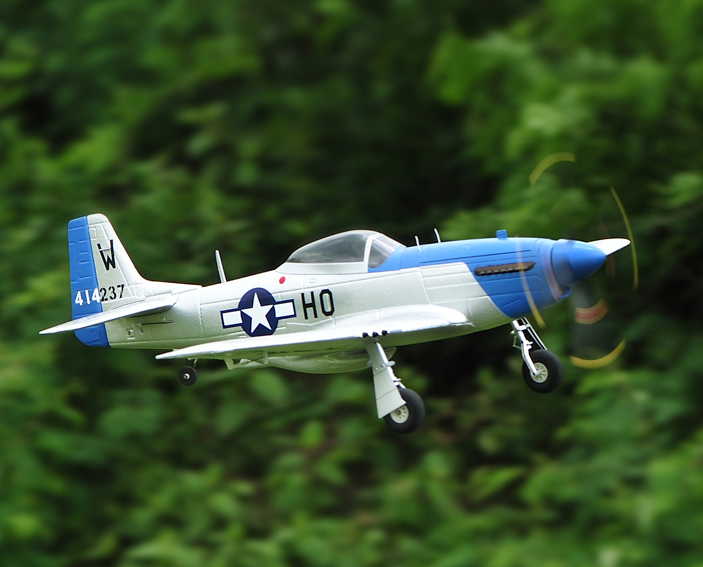 P-51D Mustang 750mm/30.00in EPO Electric RC Airplane PNP Blue